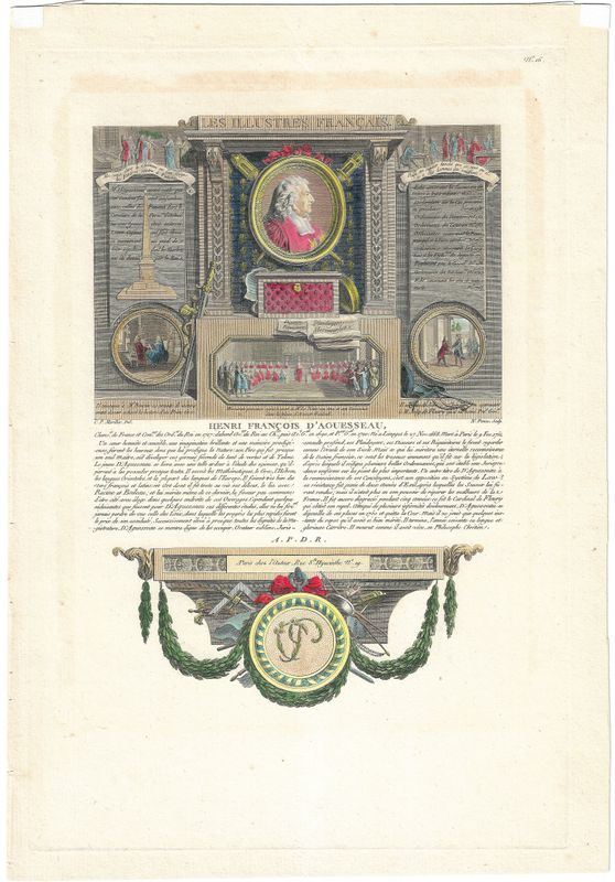 1713 Illustration from Les Illustres Francaise - Henri Francoise D'egeusseau by Robert Challe