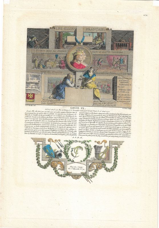 1713 Illustration from Les Illustres Francaise - Louis IX by Robert Challe