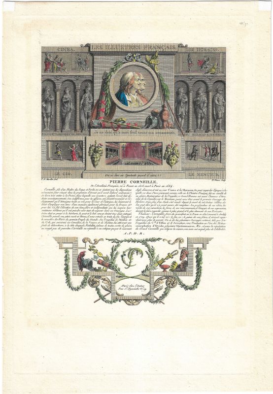 1713 Illustration from Les Illustres Francaise -Pierre Corneille by Robert Challe