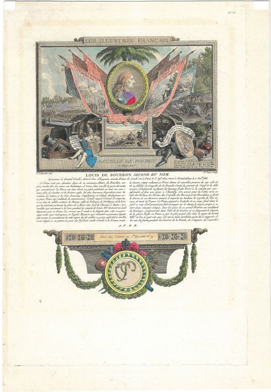 1713 Illustration from Les Illustres Francaise - Louis De Bourbon by Robert Challe