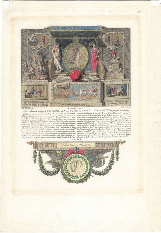 1713 Illustration from Les Illustres Francaise -Louis XIV  by Robert Challe