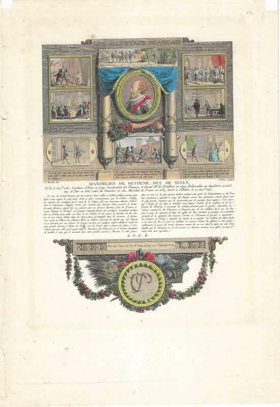 1713 Illustration from Les Illustres Francaise - Maximillian De Sully by Robert Challe