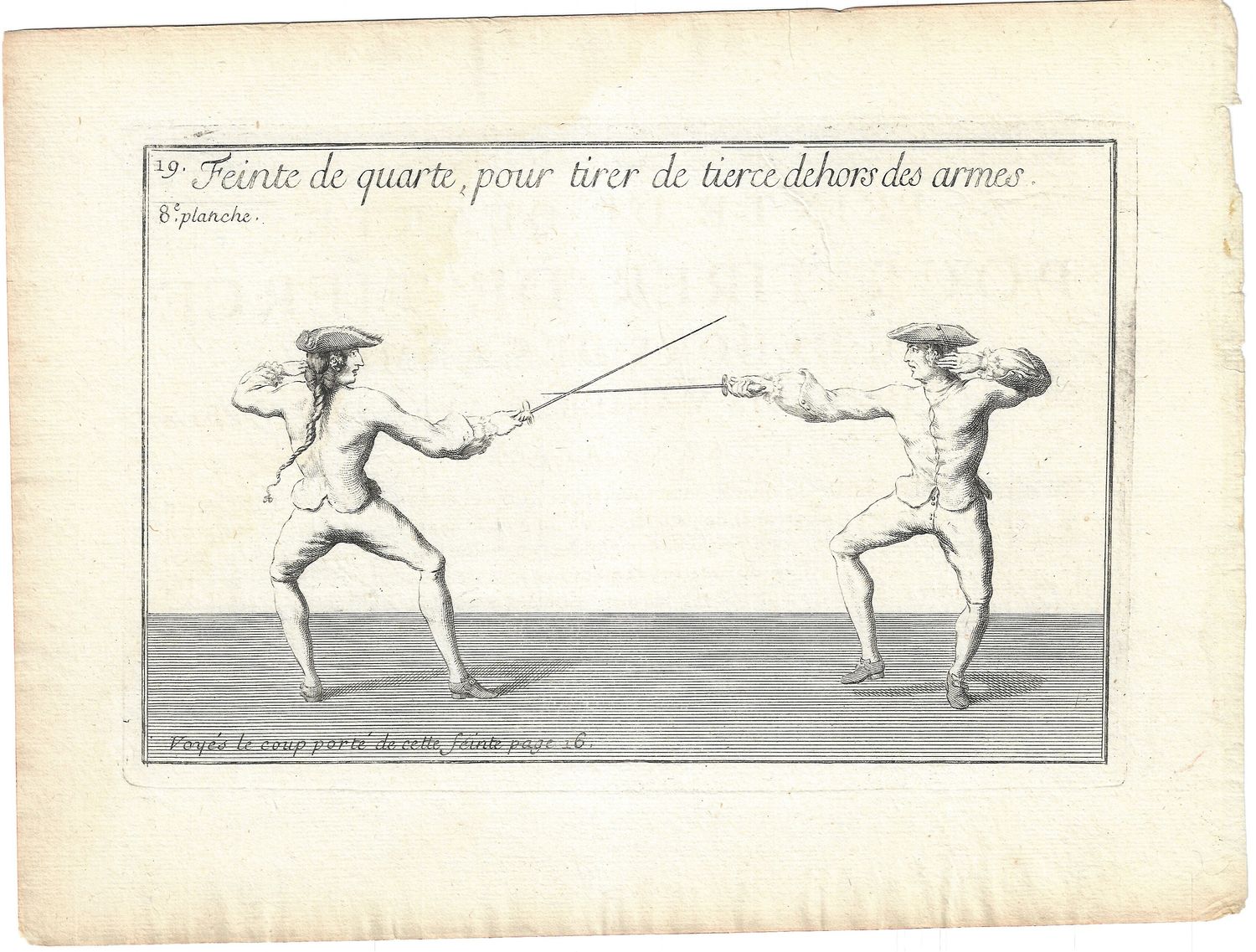 1737 Views of Fencing , derived from Academie de L&#39;Espee by D&#39;Anvers - 8e planche