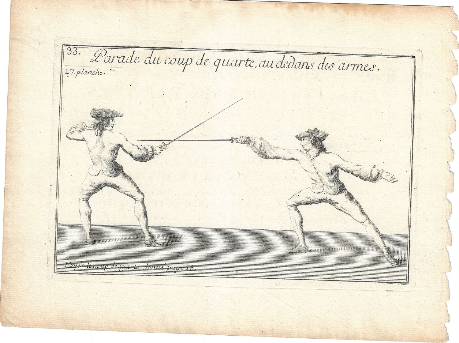 1737 Views of Fencing , derived from Academie de L&#39;Espee by D&#39;Anvers - 17e planche