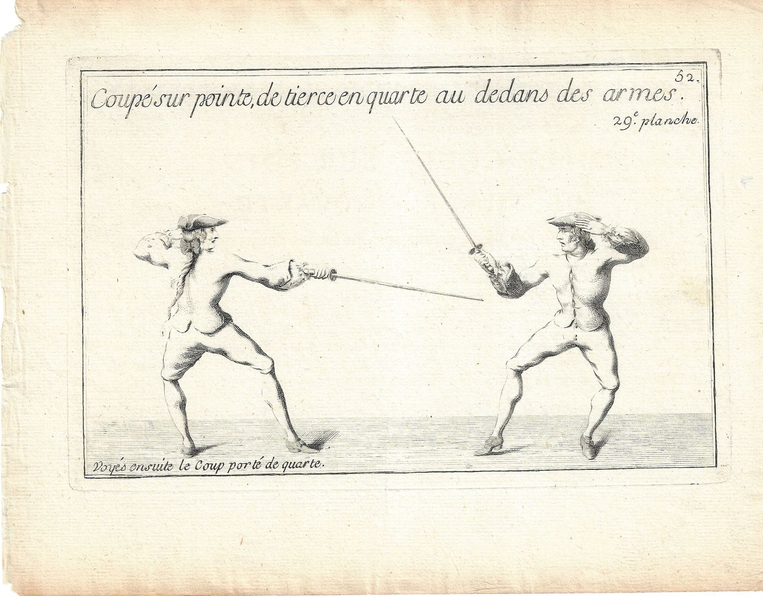 1737 Views of Fencing , derived from Academie de L&#39;Espee by D&#39;Anvers - 29e planche
