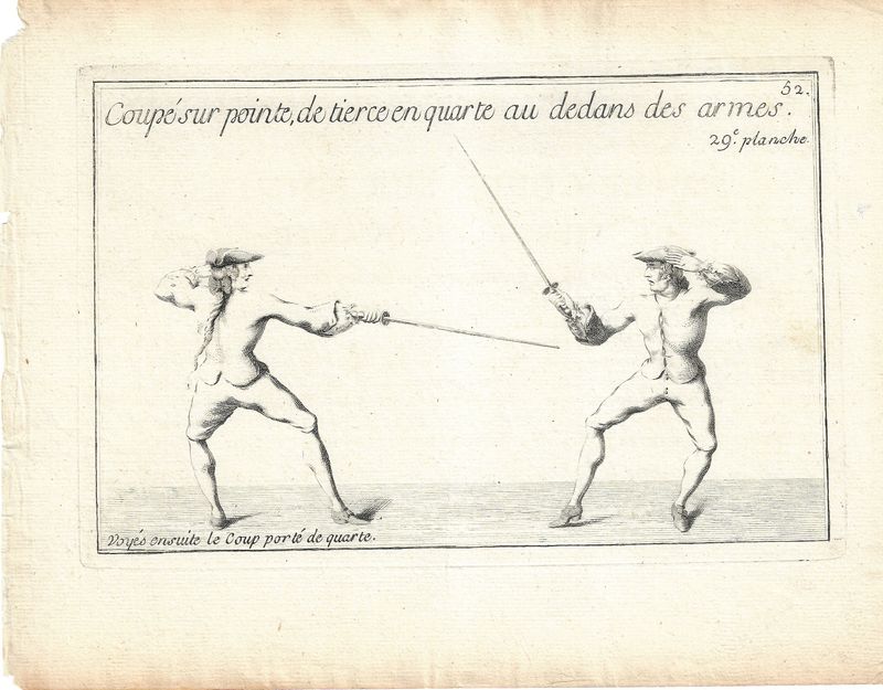 1737 Views of Fencing , derived from Academie de L'Espee by D'Anvers - 29e planche