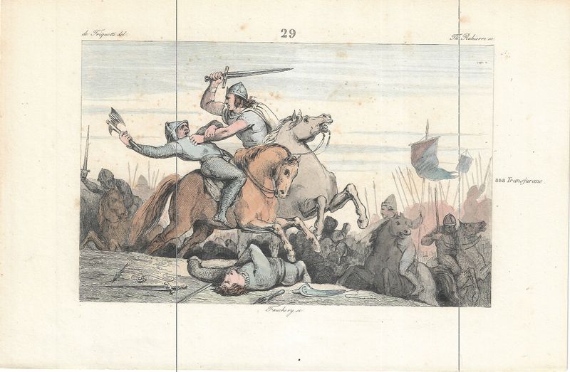 1785 Illustrated  History of France  w/ohc - Plate # 29 Eudes 888 ad