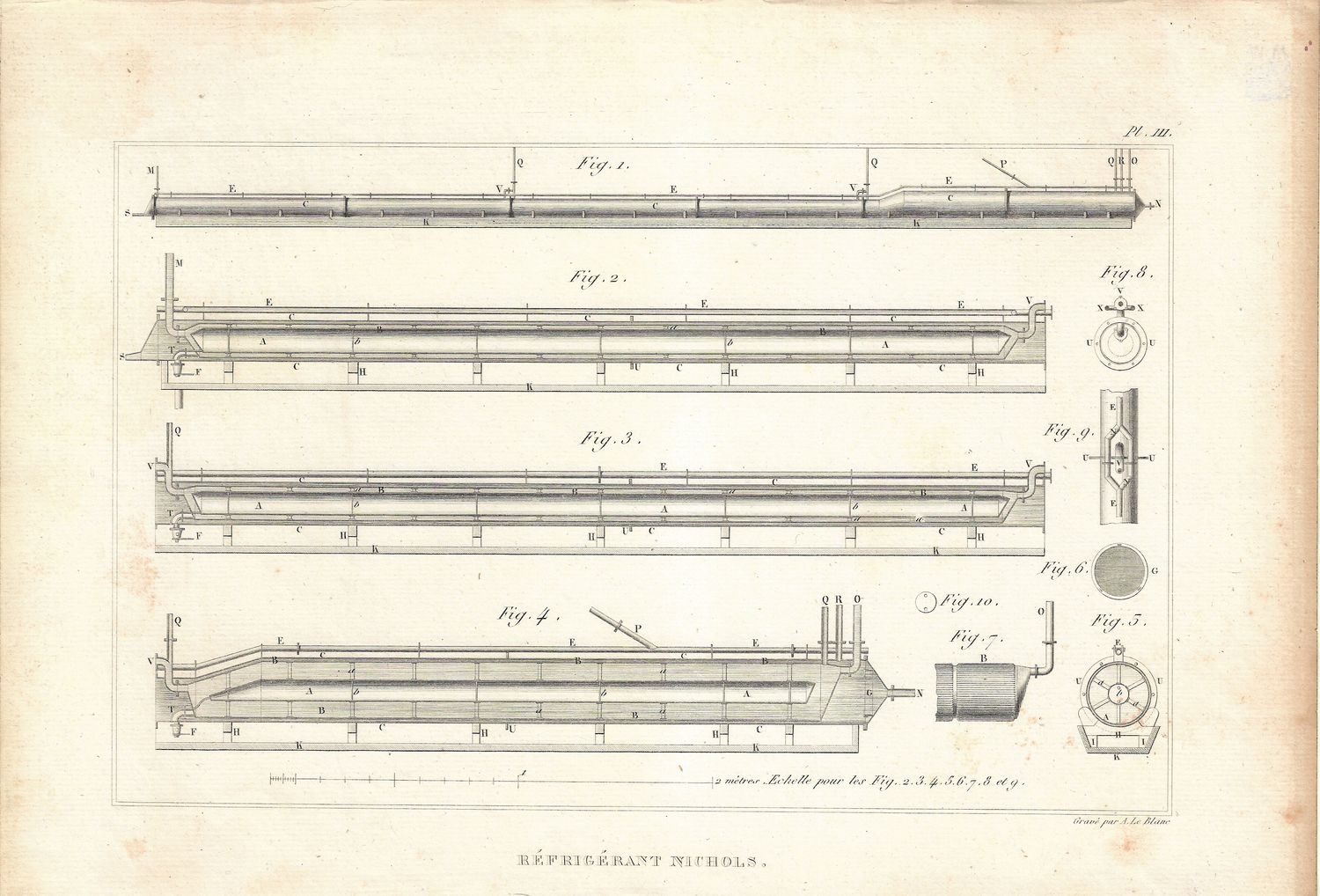 1830 Architecture of Manufactories in French - A study on Refridgeration