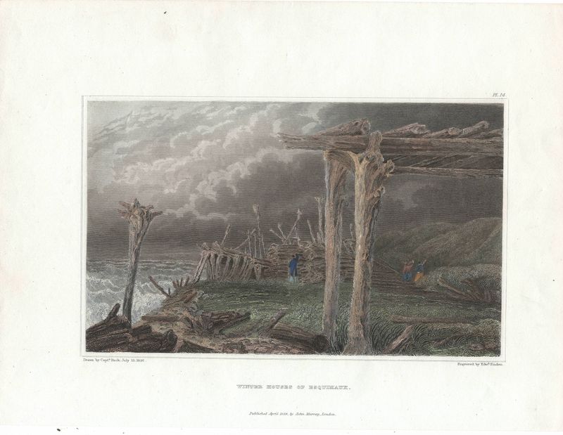 1828 View of the Winter Houses of Esquimaux