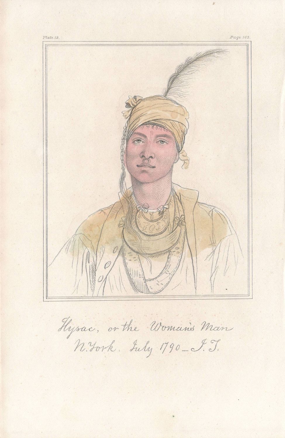 1841 View of Hysac , the Woman&#39;s Man from John Trumbull