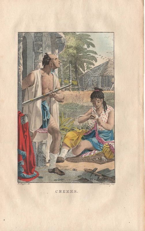 1836 View of Creek Indians w/OHC