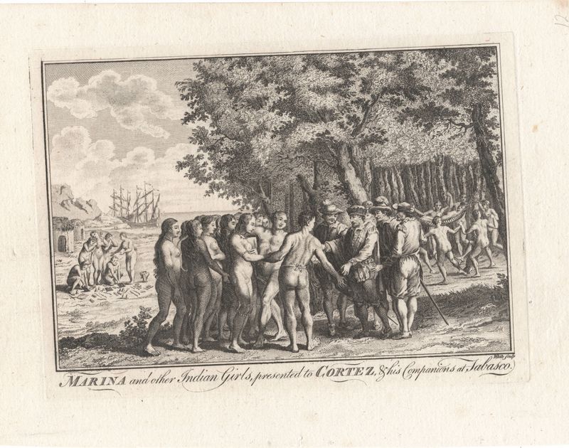 1740 View of Marina and Other Maidens being Presented to Cortez