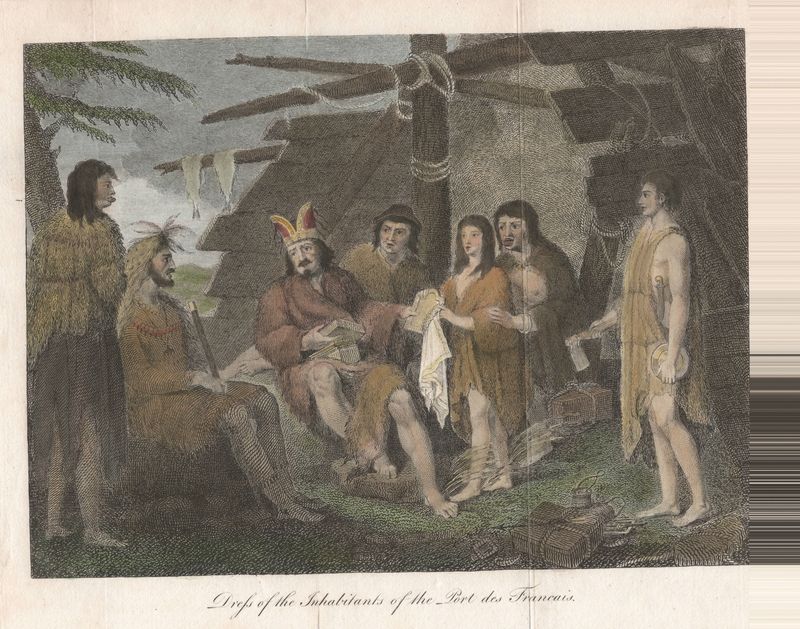 1798 View of the Dress of the Inhabitants of Port des Francaise