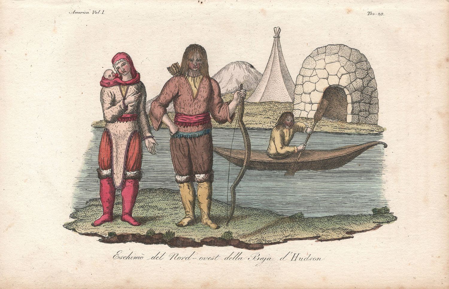 1810 View of the Eskimo of Hudson&#39;s Bay w/ohc