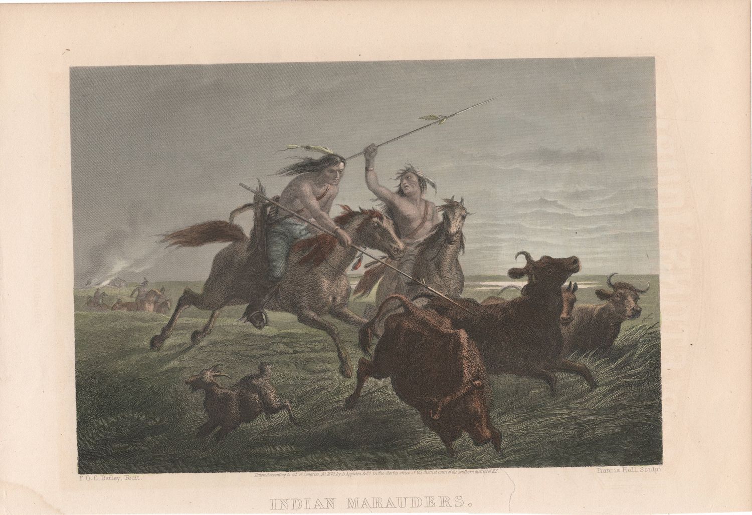 1870 View of Indian Marauders w/hc by Appleton