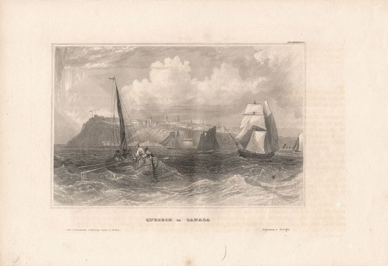 1854 View of Quebec, Canada by Meyer