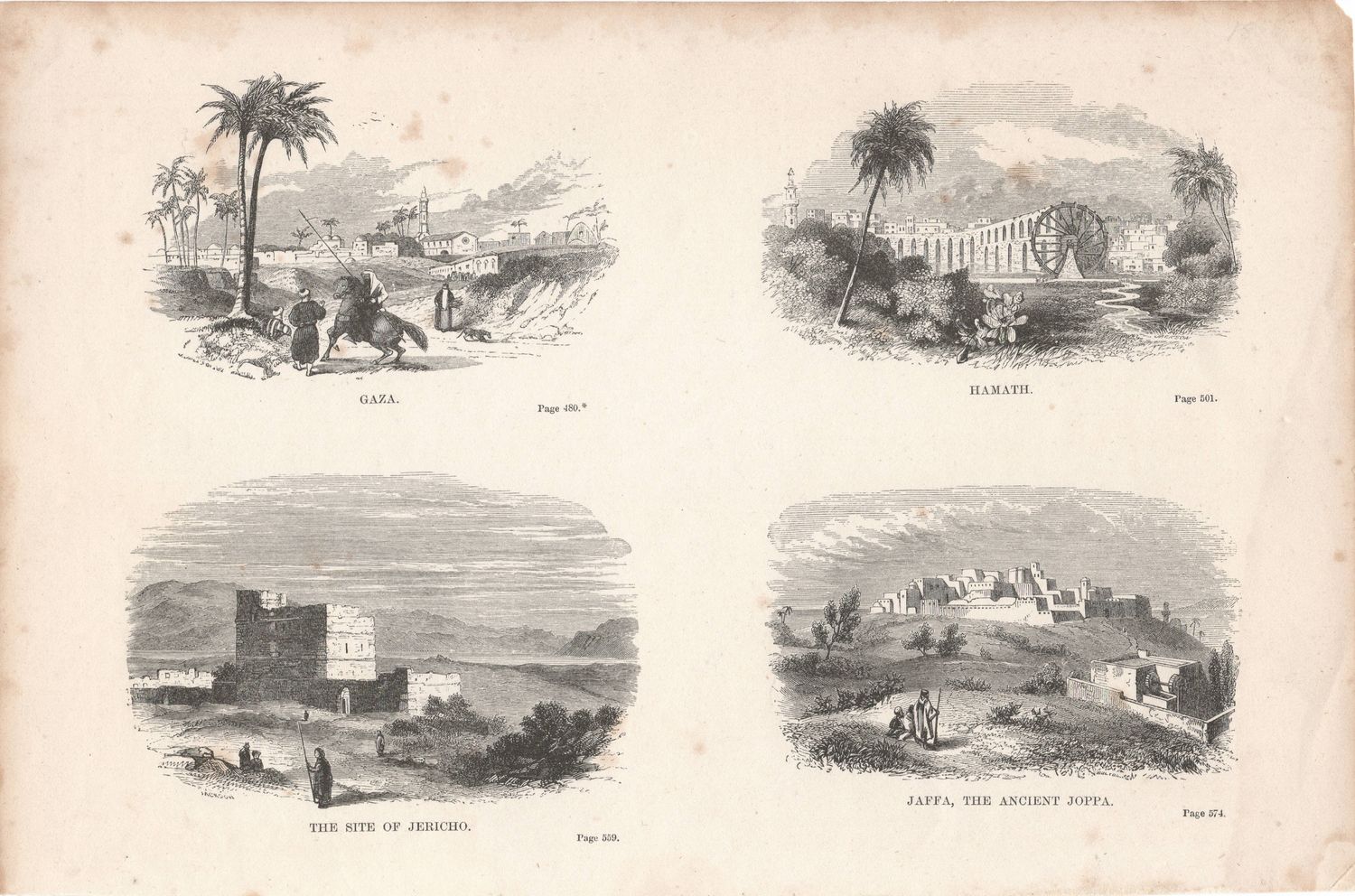 1858 Views of Gaza, Jerico, Jaffa &amp; Hamath