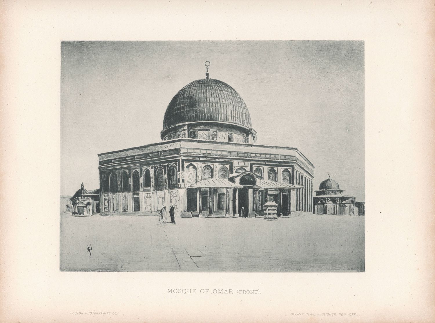 1893 View of the Mosque of Omar in Jerusalem