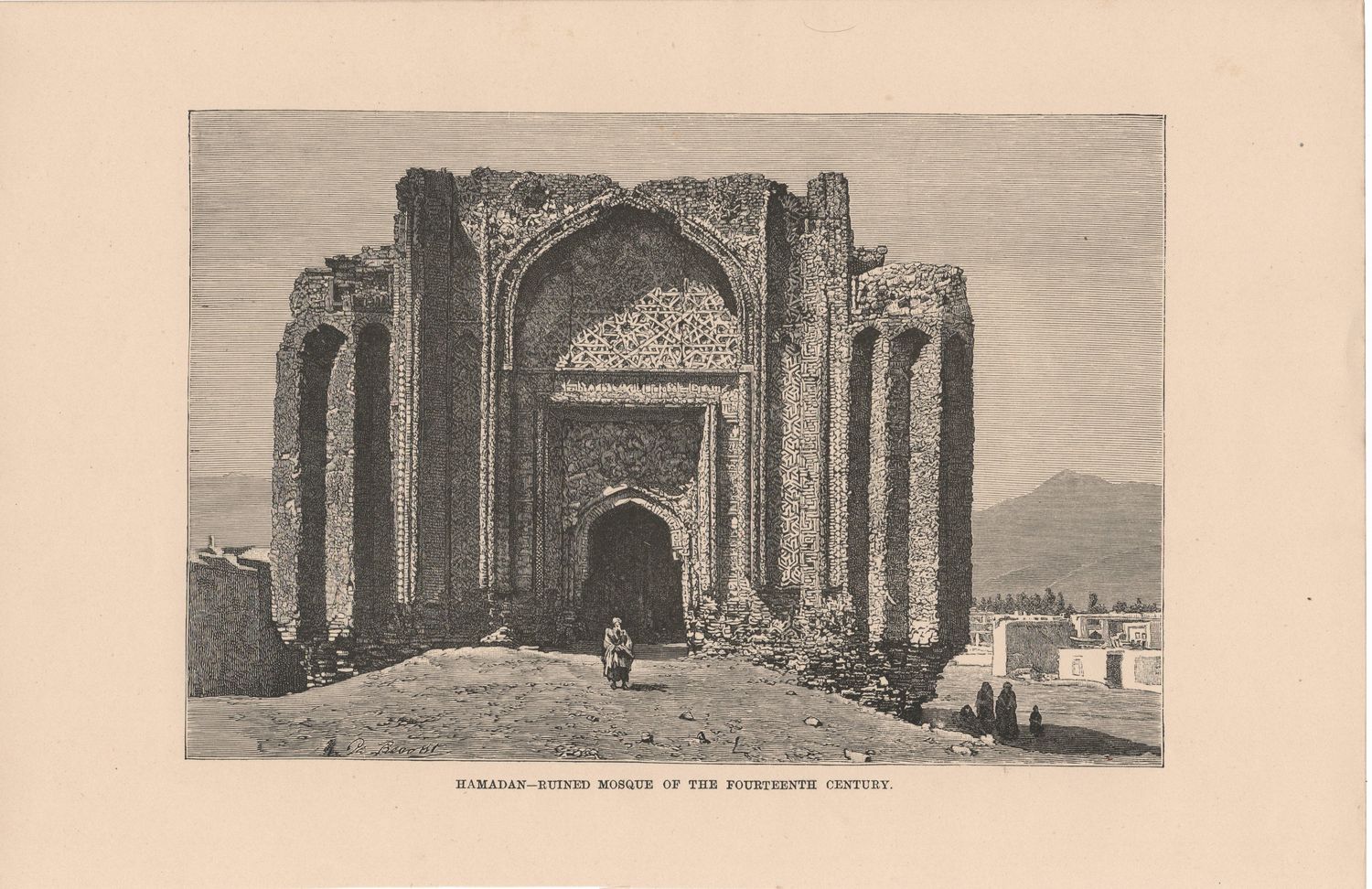 1873 View of the Ruined Mosque of Hamadan
