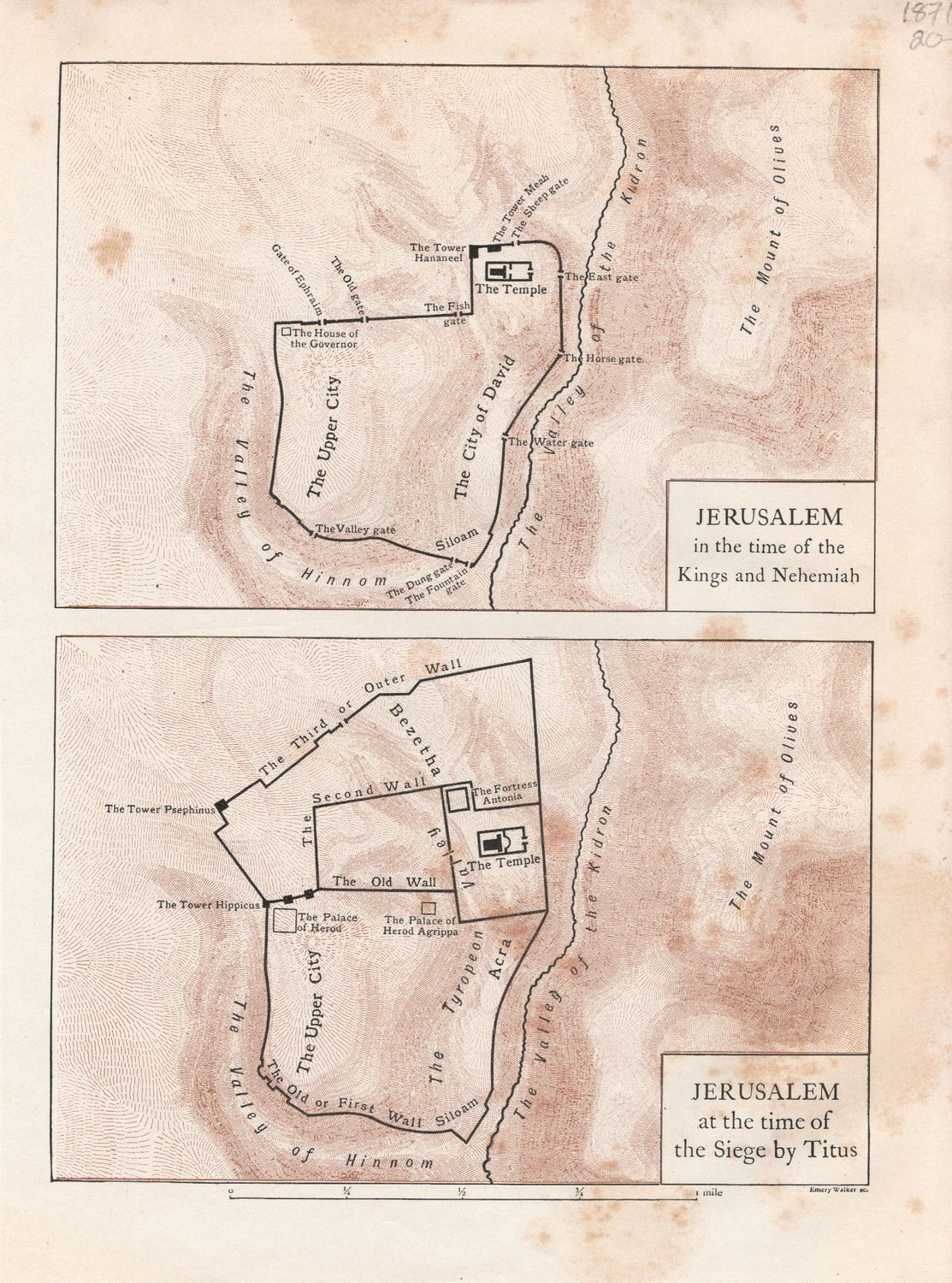 1901 Maps (2) of Jerusalem