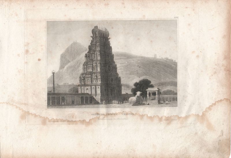 1854 View of a Hindu Temple -damaged