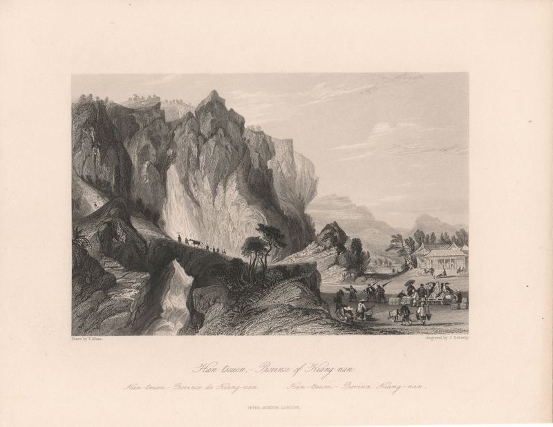 1844 View of Han-Tseuen, Province of Kiang-nan by Thomas Allom