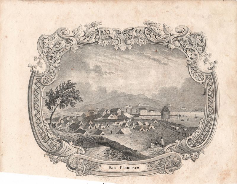 1849 View (north) of San Francisco from the Shore of Yerba Buena Cove