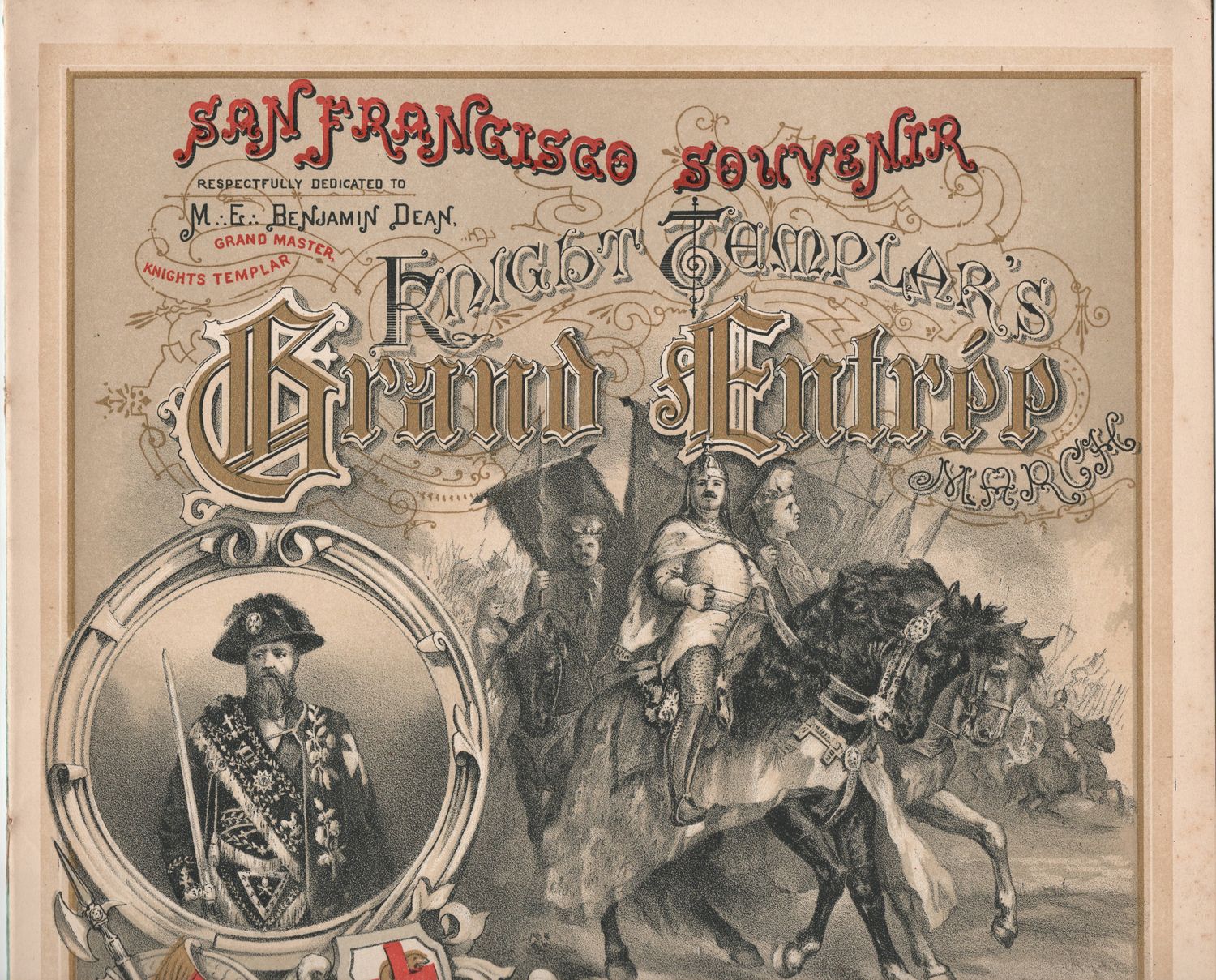 1883 San Francisco Souvenir &amp; Sheet Music of the Knights Templar Triennial Conclave