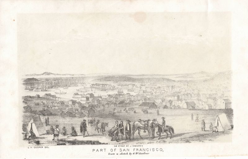 1853 View of San Francisco (in1849) by G.V.Cooper &amp; J. Cameron