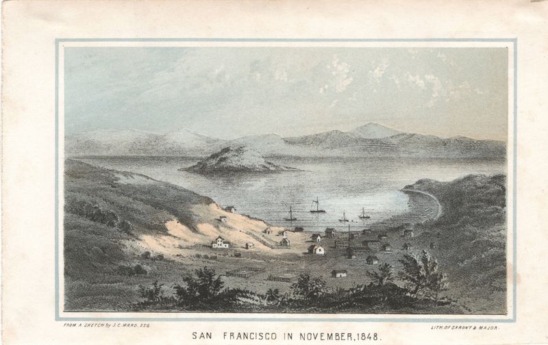 1850 View of San Francisco in 1848 by Sarony &amp; Major