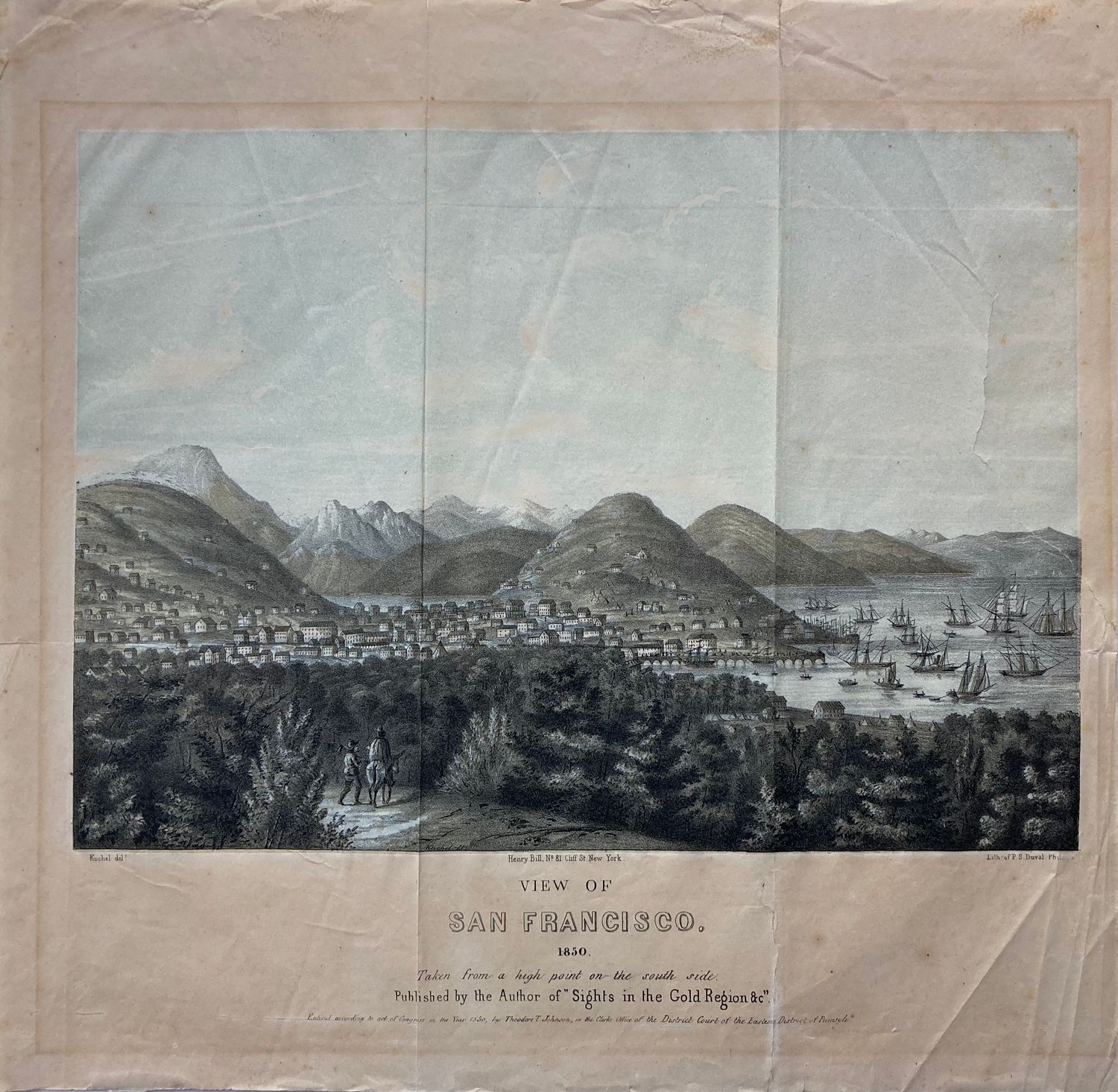 1850 View of San Francisco from Henry Bill