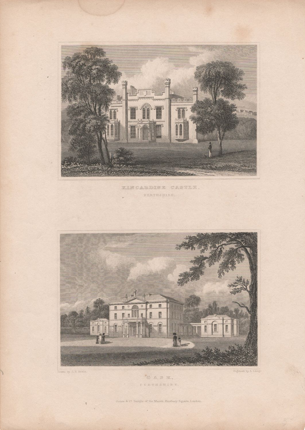 1831 View of Scotland - Perthshire, Kincardine Castle &amp; Gask