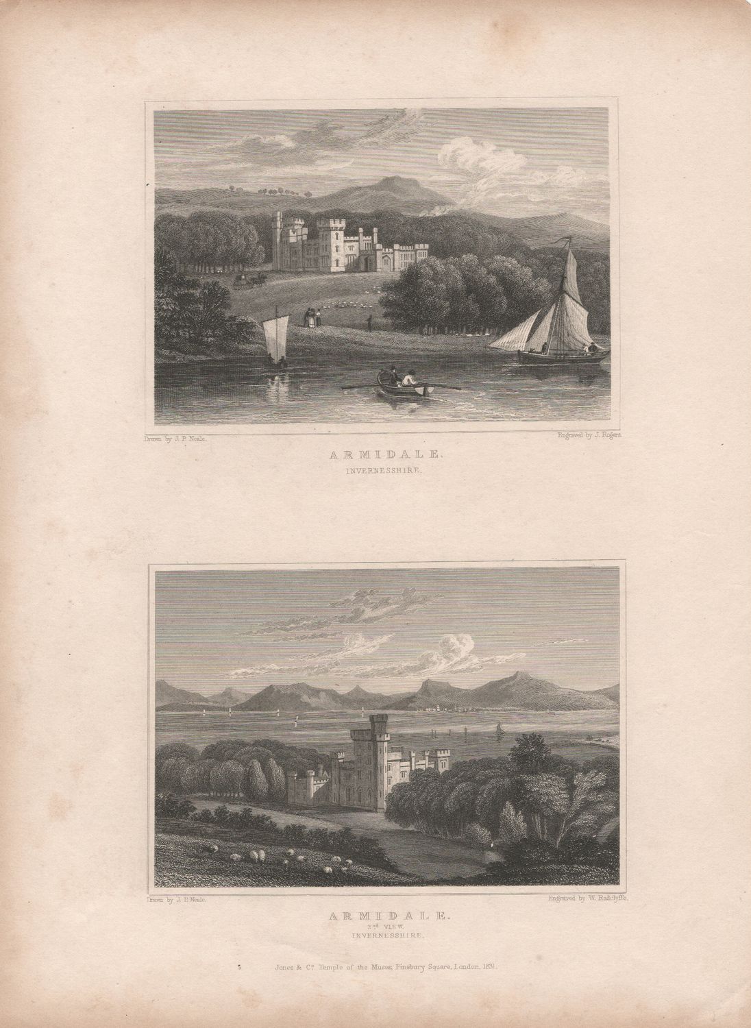 1831 View of Scotland - Invernesshire, Armidale Castle