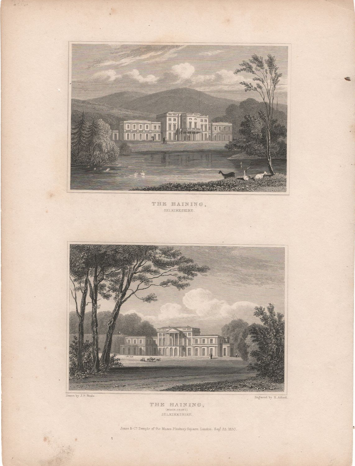 1831 View of Scotland - Selkirkshire, The Haining
