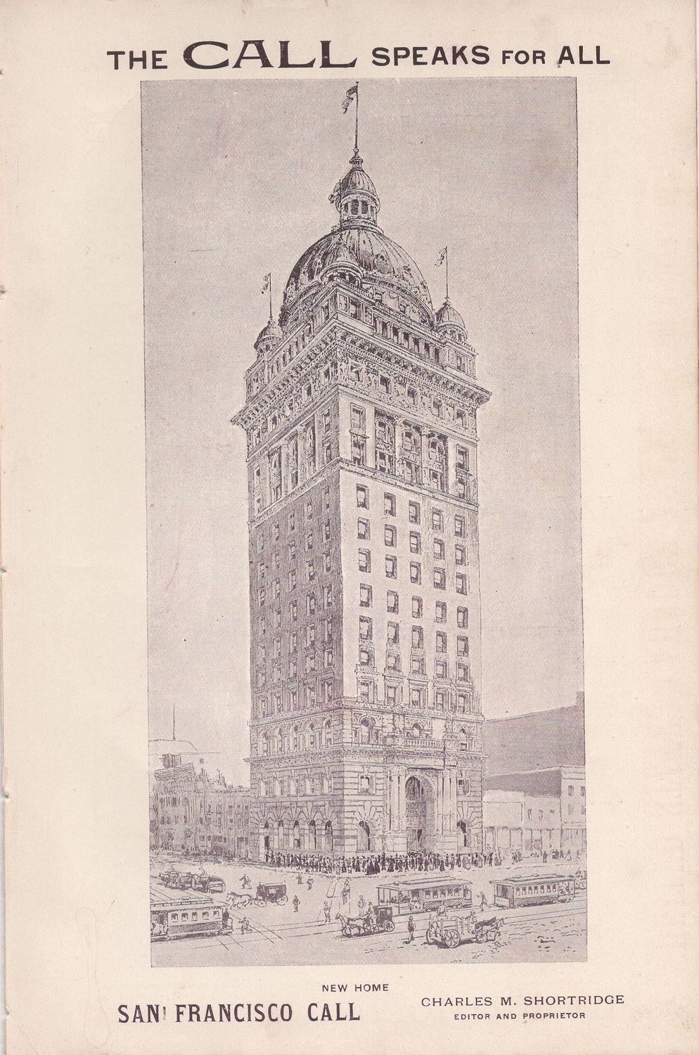 1898 View of the Call Building by the Call Newspaper
