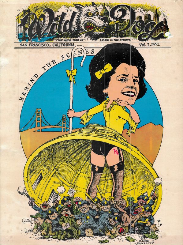 1985 Poster / Cover Art for Vol. 1 Wild Dogs By R Crumb &amp; Victor Moscoso