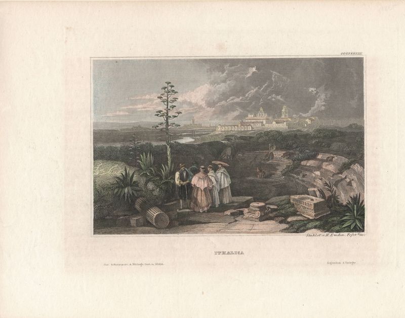 1833  View of Ithalica (Italica,) Spain