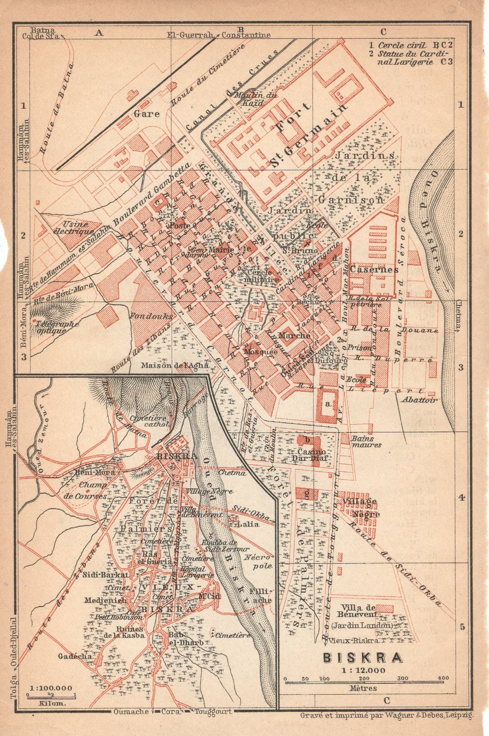 1915 Group of 9 Maps of North African Cities :