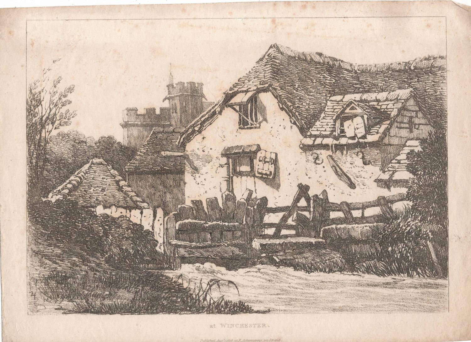 1790-1830 Group of 6 European Views-copper engraving