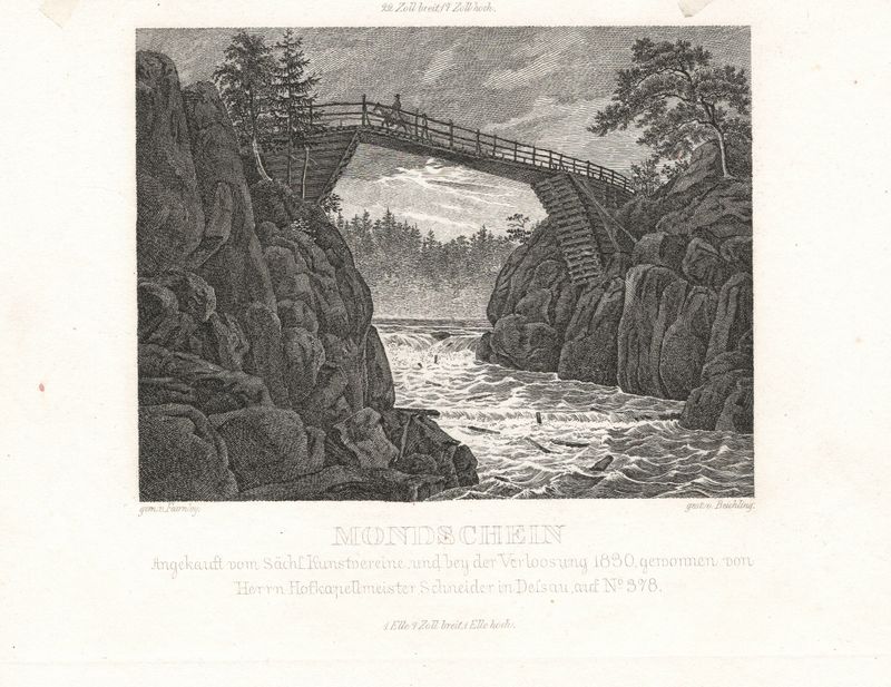 1854 Group of 4 German Steel Engraved Views : A Norwegische gegend, Mondschein, Taganrog im Russland, Thronsaal im Konigsschloss