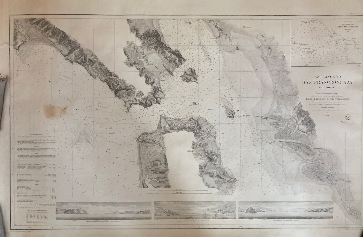 1859 US Coast Survey Entrance to San Francisco Bay w/ Landfalls Views - Master Sheet