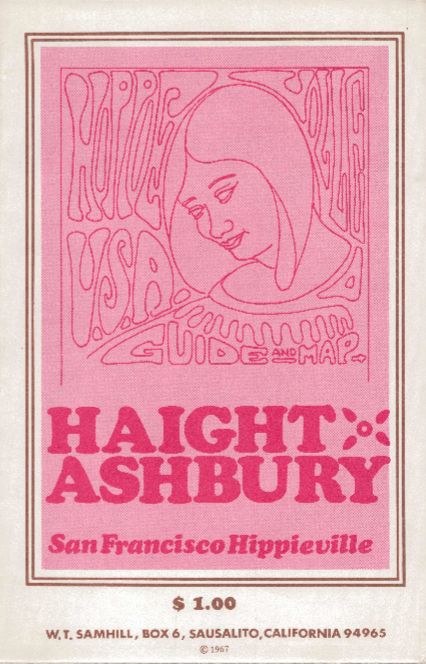 1967 Map of Hippieville USA : the Haight Ashbury-Summer of Love by Elinor Rhodes 