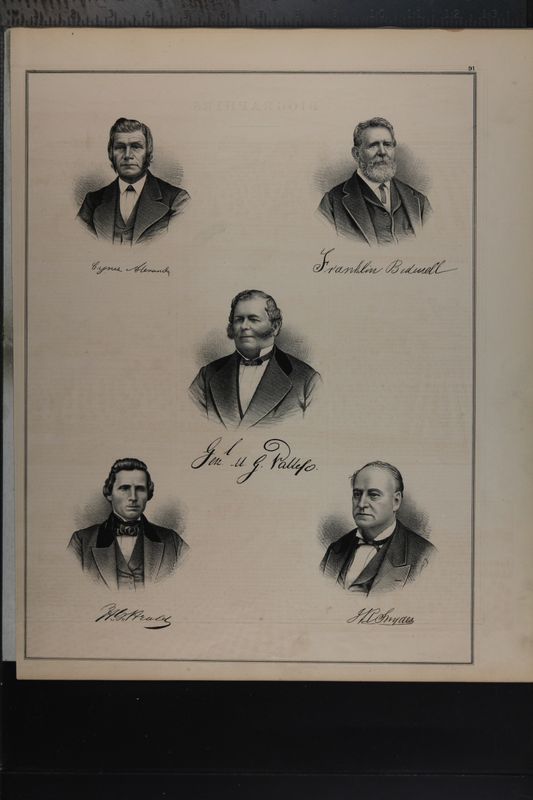 1878 Portraits of Vallejo, Bidwell, Snyder, Heald &amp; Alexander / Sonoma Pioneers 