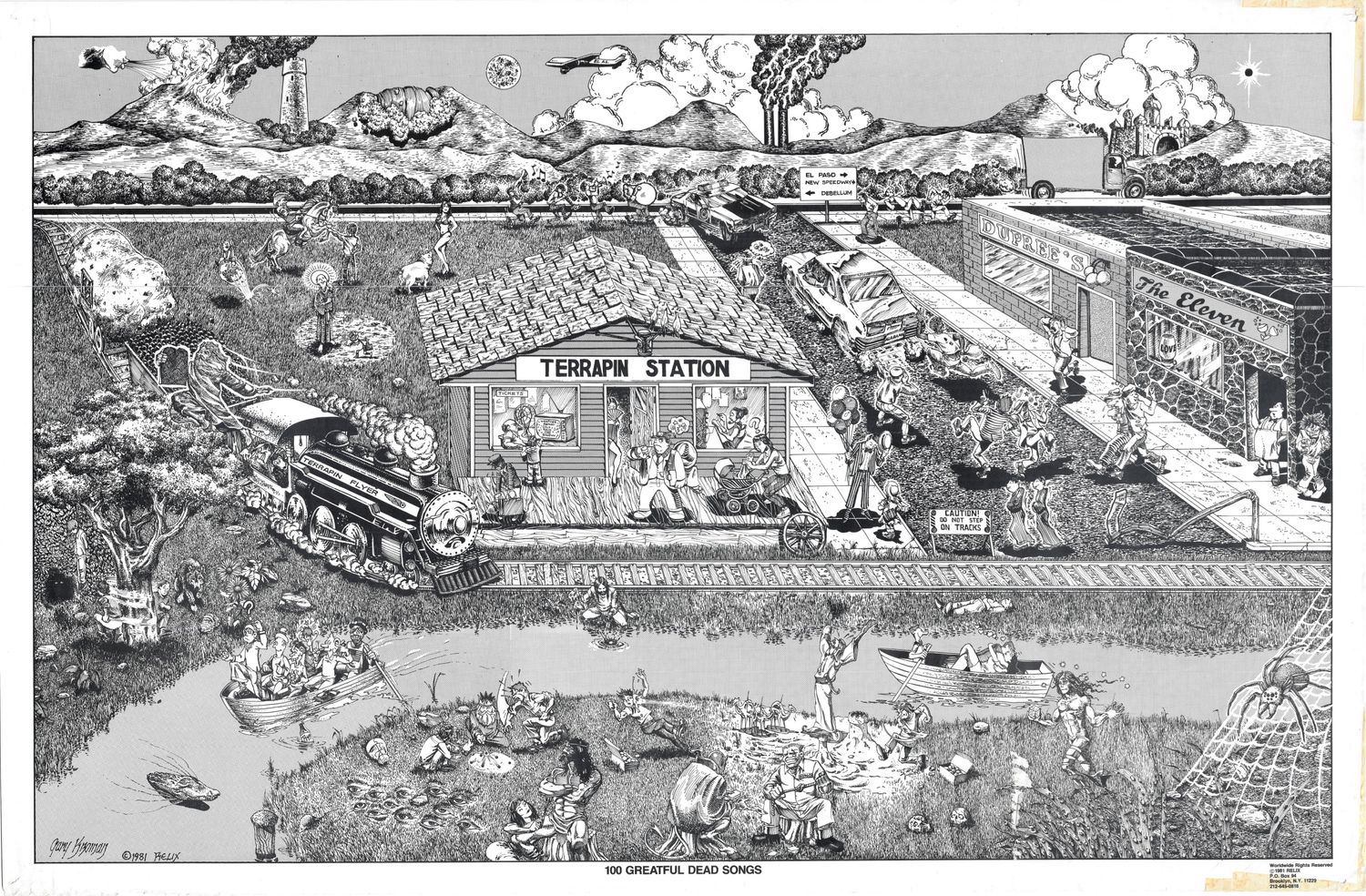 1981 100 Grateful Dead Songs , a Poster by Helix