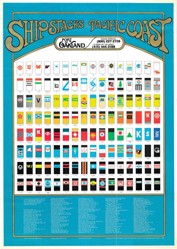 1984 Port of Oakland Ship Stacks Poster