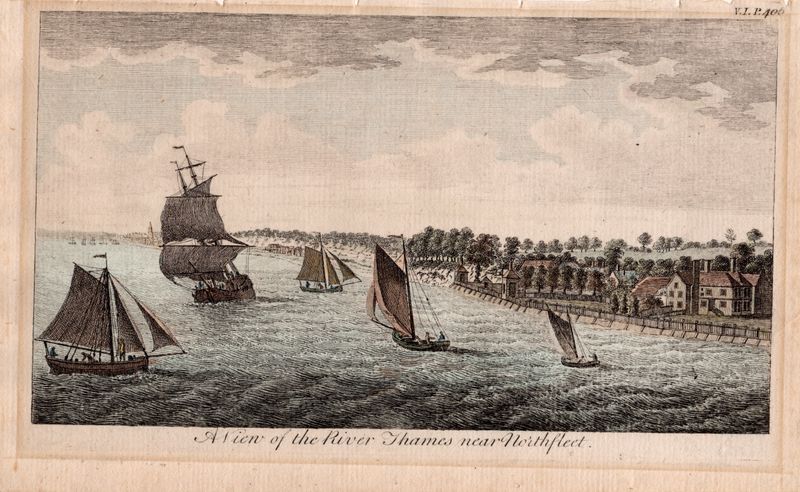 1768 View of the River Thames near Northfleet w/ohc