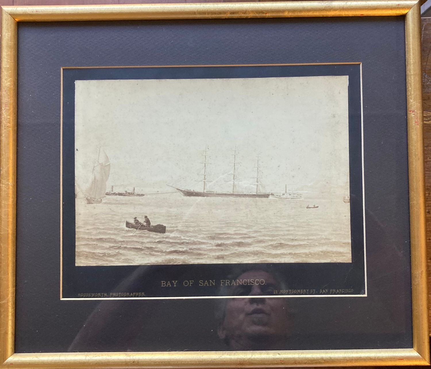 1908 Original Photo-lithographic View of Bay of San Francisco from Houseworth