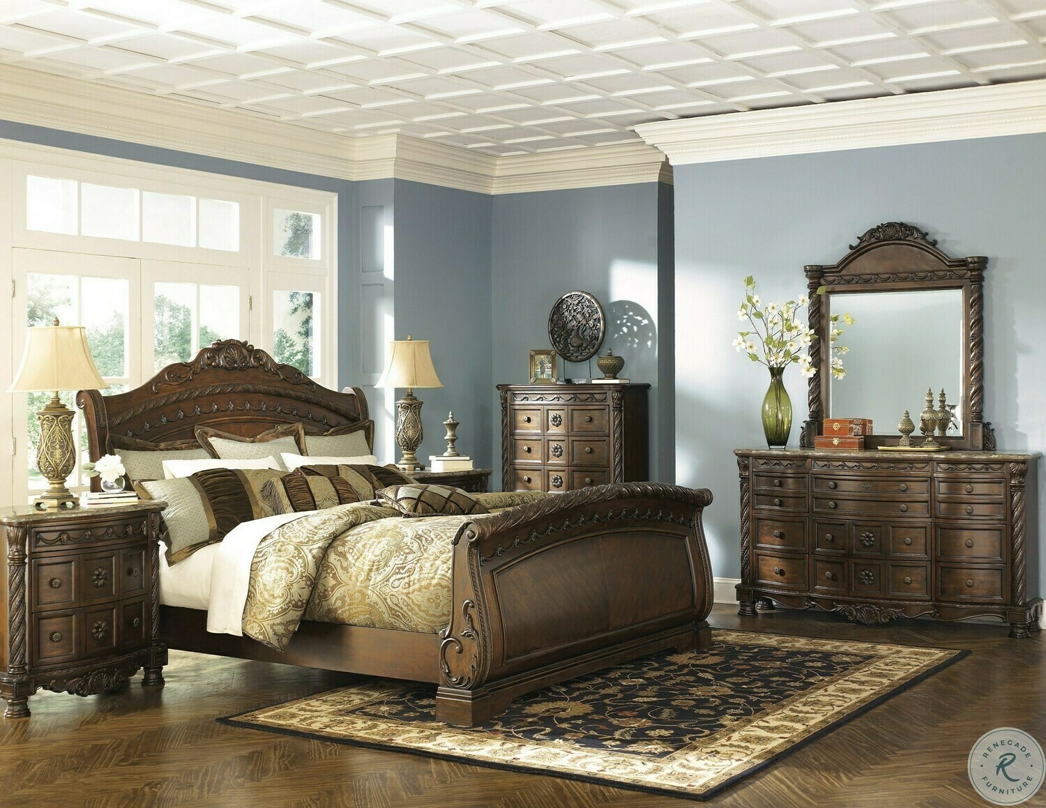 California King Bedroom set 6 Pcs Set
