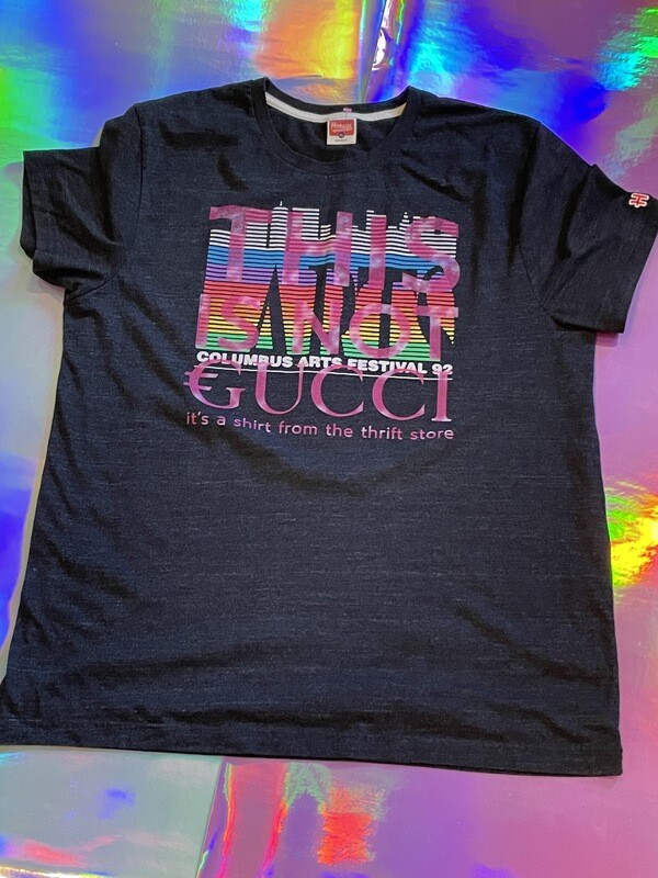 This Is Not €ucci - NFC clothing - Dark Heather Black Rainbow