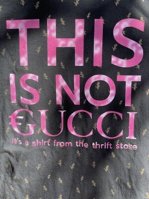 This Is Not €ucci - NFC clothing - 
Black/Gold Dollar Sign XS Shirt